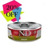 Mокра диетична храна за котки в зряла възраст за намаляване на повторната поява на струвити камъни и заболявания на долните пикочни пътища N&D Quinoa Cat Urinary, 80гр