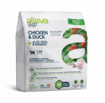 Пълноценна храна за възрастни котки Alleva® Holistic Adult Cat, с Пилешко и Патешко + Алое вера и Женшен, 0.400кг