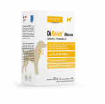 Хранителна добавка за кучета Dunamopet DìRELAX помага на кучето да преодолее моменти на напрежение и нервност; полезно при пътуване и за намаляване на страха от фойерверки, за кучета от средни породи