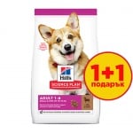 Суха храна за дребни и миниатюрни породи кучета в зряла възраст 1-6 години Hills Science Plan Small&Mini Adult, с агнешко и ориз,300ГР+300ГР ПОДАРЪК