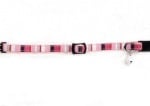 Розов нашийник със звънче - 8мм.х14-23см.
