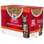 Hill’s Science Plan Adult Cat Healthy Cuisine Stew, Паучове за котка, задушено със зеленчуци и пилешко, 12брх80гр