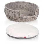 Tommi Wicker Basket Round, Ратаново легло за кучета и котки, 50x50x17cm