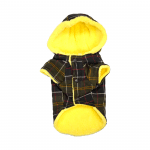 Яке за куче Жълто каре, с качулка