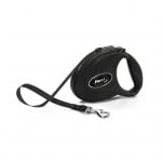 Луксозен автоматичен повод Flexi Leather - обшит с естествена козя кожа, 5м лента до 25кг