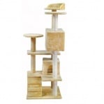 Malatec, драскало за коте, 120см, бежово и бяло