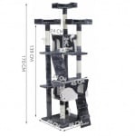 Malatec, драскало за коте, 170см, сиво и бяло