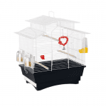 КЛЕТКА ЗА ПТИЦИ 47Х29,5Х50 СМ - малка клетка за канари, екзотични и други птици, оборудвана