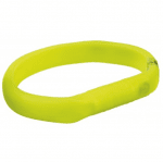 Светещ нашийник за кучета с USB Trixie, жълт, три размера