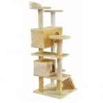 Malatec, драскало за коте, 120см, бежово и бяло