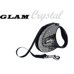 Автоматичен повод flexi GLAM с брилянти CRYSTALIZED™Swarovski 3м лента до 12кг - различни цветове