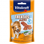 Лакомства за кучета Vitakraft TREATIES MINIS, сочни хапки със сьомга и омега 3, 48гр