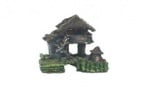 "QIAN HU" - Декорация за аквариум - Полусрутена къща