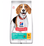 Храна с пилешко за кучета от средните породи (10-25кг) над 1 год., с наднормено тегло HILL’S SCIENCE PLAN Perfect Weight Medium Adult, две разфасовки