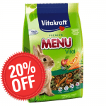 Храна за декоративни мини зайци Vitakraft Premium Menu Vital, три разфасовки