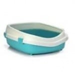 Котешка тоалетна с борд в два цвята