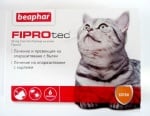Противопаразитни пипети за котки Fiprotec от Beaphar, Холандия