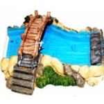 "Течаща река А1104" - Декорация за аквариум смола