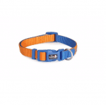 Нашийник за куче DOUBLEPREMIUM ORANGE/BLUE, различни размери