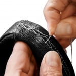 Луксозен автоматичен повод Flexi Leather - обшит с естествена козя кожа, 5м лента до 25кг