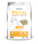 Храна за кастрирани котки и/или котки със склонност към напълняване Flatazor Pure Life Cat STERILIZED, с патешко и сардини, три разфасовки