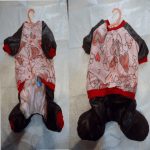 Яке арт сърца с крачоли, шушляк с подплата