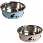 Bella INOX Метална купа за куче/котка с гумена основа, Karlie
