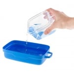 Пластмасов комплект за храна и вода на домашни любимци по време на разходка и пътуване