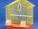 Голяма клетка за вълнисти папагали с остър покрив