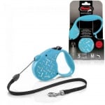 Автоматичен повод Flexi Classic M, въже 5м, до 20кг, Син