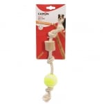 Camon Играчка за куче, Въже с кафеено дърво и топка за тенис, 28см.