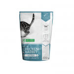 Chicken & Rabbit Kitten, Пауч с пиле и заек за подрастващи котки, 100 гр