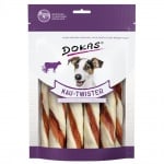 Dokas, Лакомство за куче, Стик от телешка кожа, патешко сърце и филе от патешки гърди, 200гр