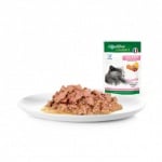 Equilibre § Instinct, пауч за кастрирана със сьомга, ананас и червени боровинки, 85 гр