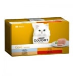 GOURMET GOLD, Пастет с Говеждо, Пуйка, Черен Дроб и Риба Тон, 4 х 85g