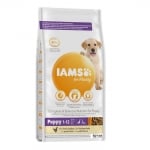 Iams, за подрастващи кучета от едри породи, с пиле, 12 кг
