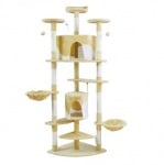 Malatec, драскало за коте, 200см, бежово и бяло