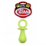Pet Nova, играчка за куче - гумен биберон, 14см, жълт, аромат на мента