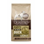 Quattro, No Grain, Puppy and Mother, Duck, стартерна храна без зърно за малки породи, с патица, 1,5 кг
