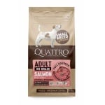 Quattro, No Grain, Salmoon and krill, храна без зърно за малки породи, със сьомга и крил, 1,5 кг