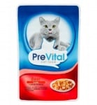 PreVital, Пауч за коте, Говеждо месо в желе, 100гр