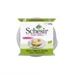 Schesir Petit Delice, Мус за котки, Пиле и риба тон с киви, 2x40g