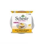 Schesir Petit Delice, Мус за котки,С Пиле, риба тон и манго, 2x40g