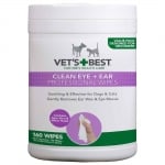 Vet`s Best Eye & Ear wipes, почистващи кърпички очи и уши, 18 х 20см, 160бр