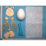 Креативен комплект Пчела с връзка, дърво, 160 mm