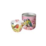 Чаша с луксозна метална кутия - Big Mug Vintage Robin & Roses