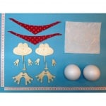 Креативен комплект деко фигурки Жаби, 8 см, 2 бр.