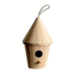 Къщичка за птички, H 20,5 x ф 13 cm, натурална