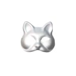 Маска, котка, 17 х 16,5 см, бяла