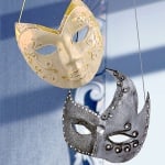 Маска от папие маше, котка, 11,5 x 10,5 x 4,5 cm